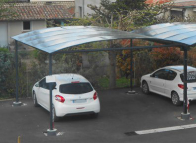 Carport deux voitures en métal pour entreprises et particuliers